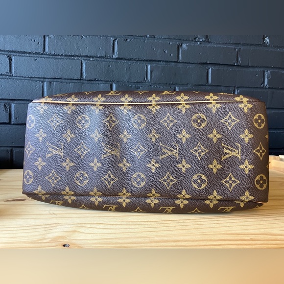 LOUIS VUITTON LV Logo Deauville Hand Bag Monogram Leather Brown - Picture 6 of 12